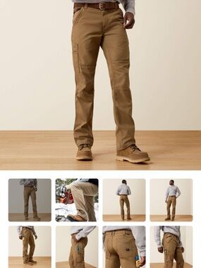 NWT Ariat FR M5 DuraStretch DuraLight Canvas Straight Pant | 31 x 30 | Khaki